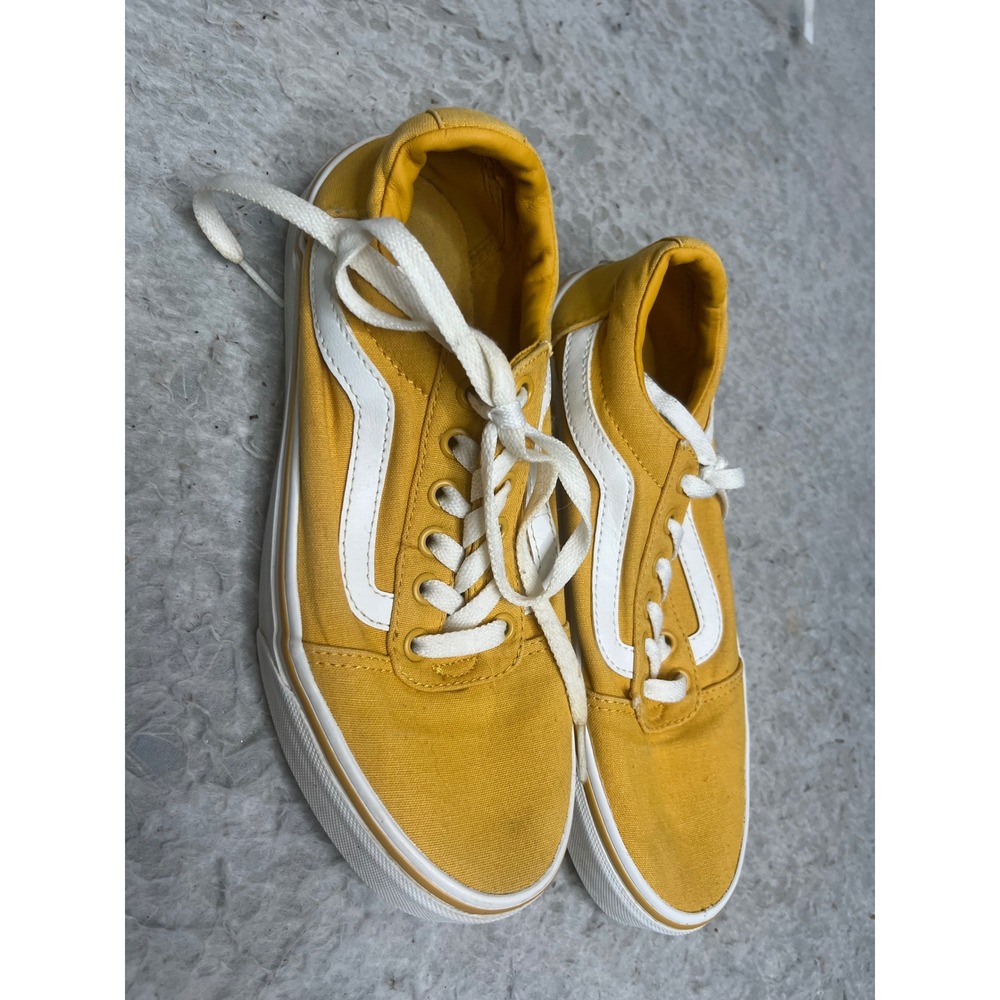 Vans Ward Low Top Mustard Yellow Canvas Skate Shoes Womens 7.5 500714